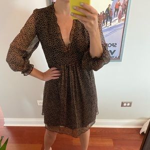 Ruffled Polka Dot Mini Dress from Zara